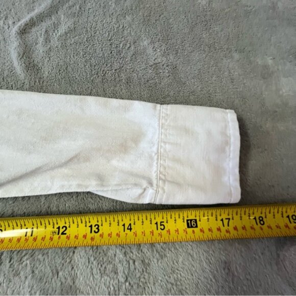 Vintage Levi's White Cotton Long Sleeve Snap Down Shirt - Picture 8 of 14